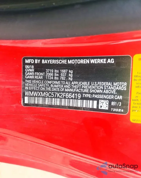 2019 Mini Cooper John Cooper Works from USA, damaged, VIN WMWXM9C57K2F66419